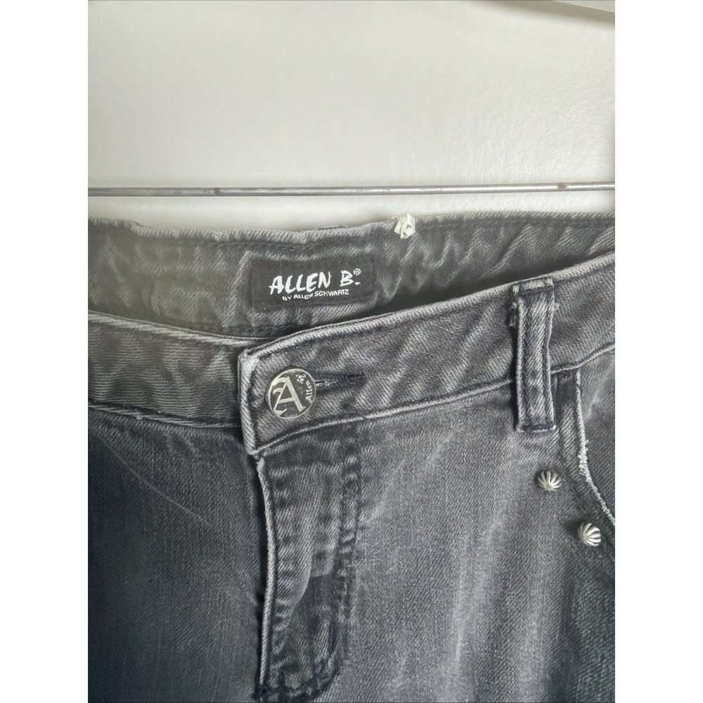 Allen B. Women Y2K Jeans Mid Rise With Fringes Embellished Starburst Snaps Sz16 - Picture 6 of 11